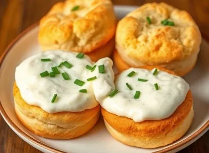 Biscuits à la crème fraîche et ciboulette