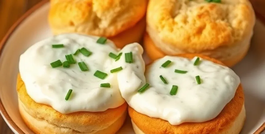 Biscuits à la crème fraîche et ciboulette