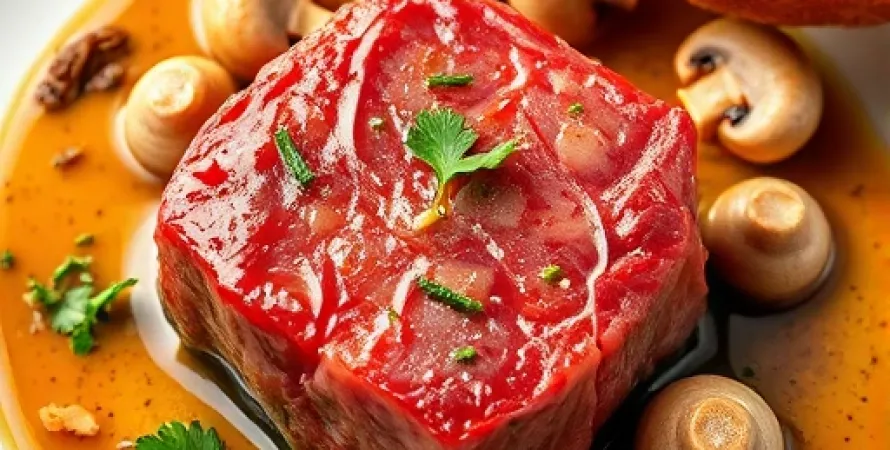 Steak cube aux champignons