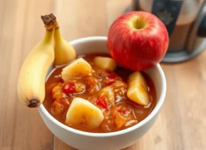 Compote de banane et pomme