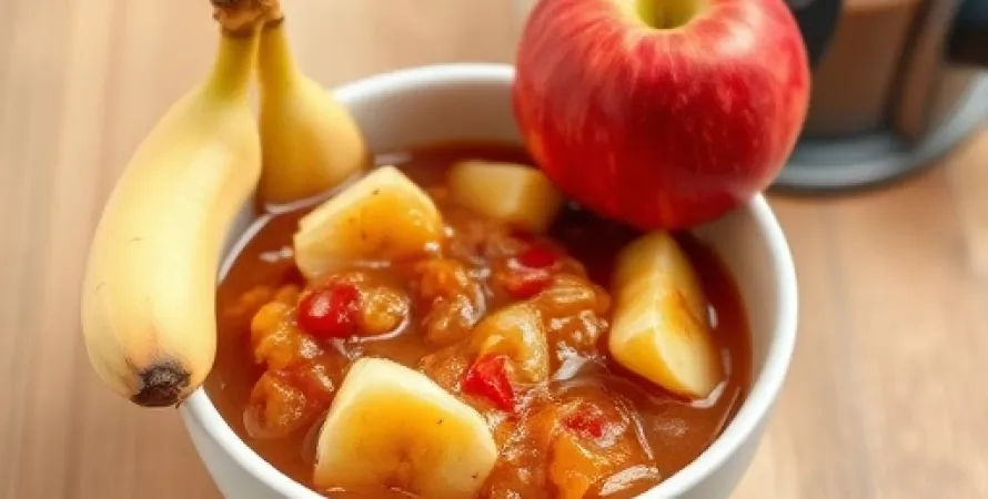 Compote de banane et pomme