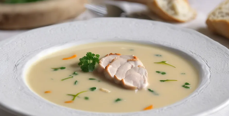 Potage crémeux de poulet