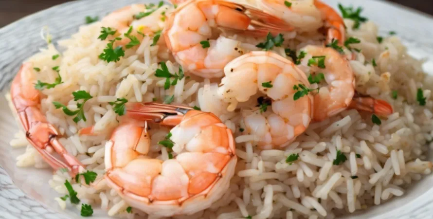 Riz frit aux crevettes et au poisson salé