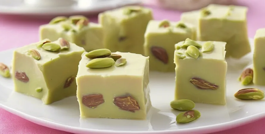 Fudge au beurre de pistache sans cuisson