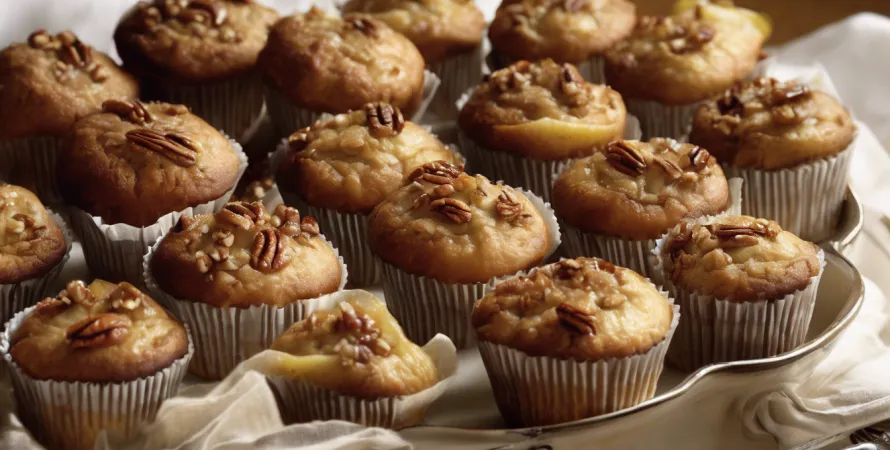 Muffins aux pommes et noix de pecan