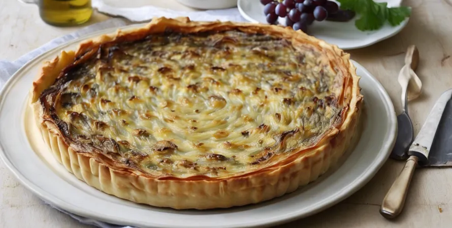 Tarte aux oignons et fromage