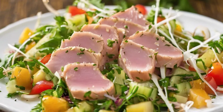 Salade de thon albacore à la hawaienne