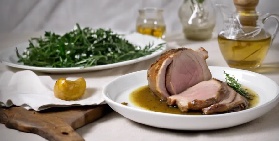 Côte de porc au moutard de Dijon
