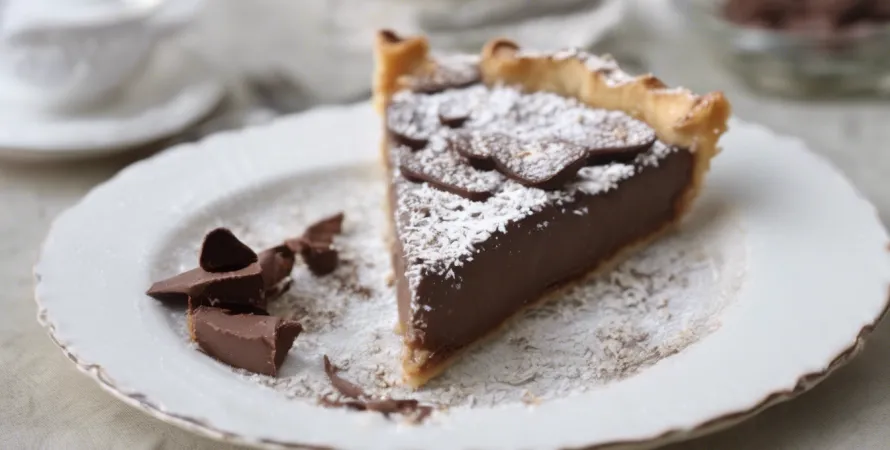 Tarte au chocolat et noix de coco