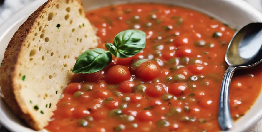 Potage de lentilles aux tomates