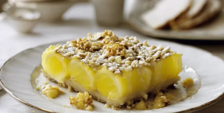 Barres au citron et noix
