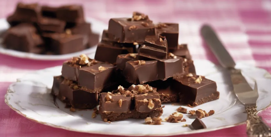 Carrés au chocolat et noix