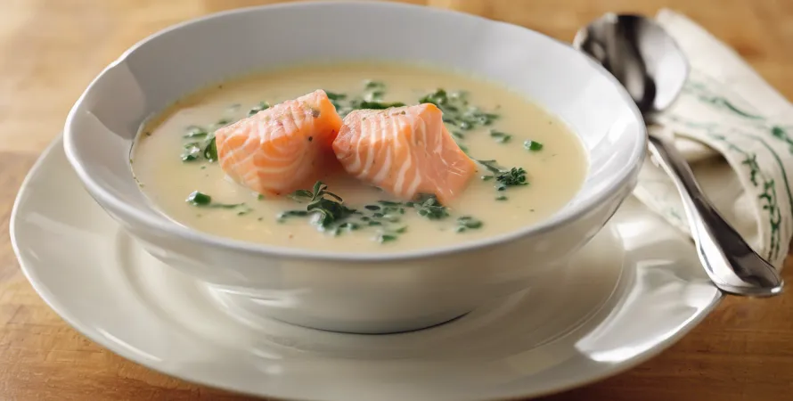 Potage au saumon italien