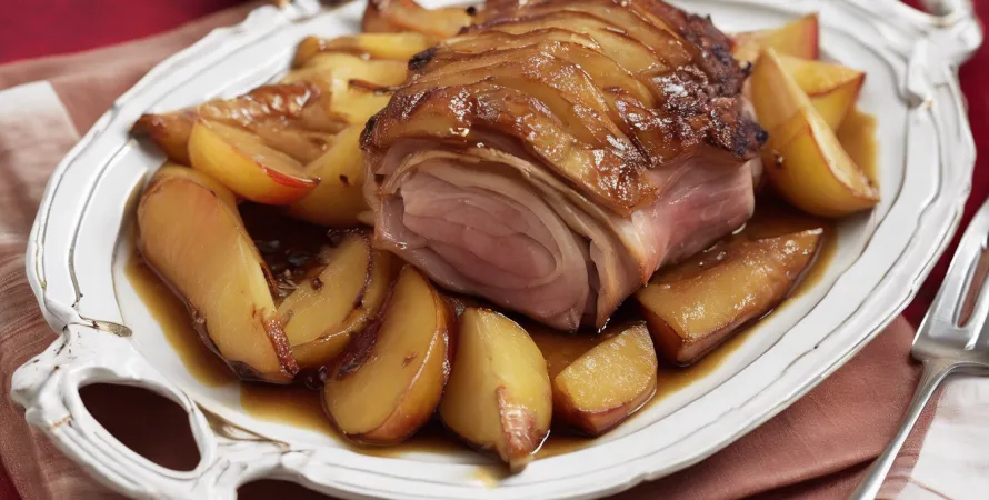 Côtes de porc aux pommes et cannelle
