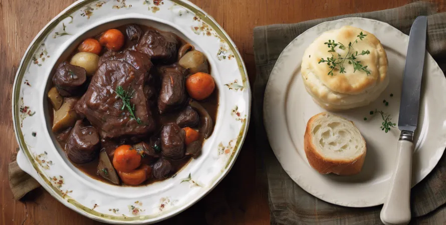 Daube de boeuf à la bourguignonne
