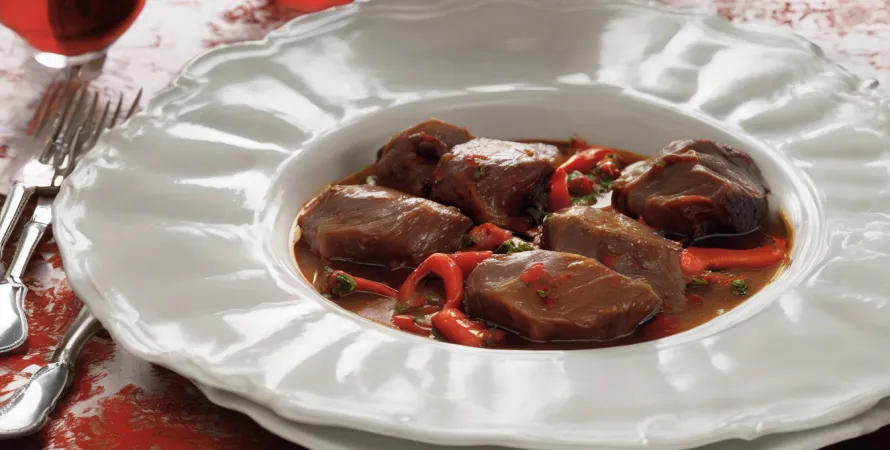 Daube de porc aux piments rouges