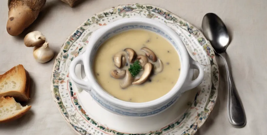 Potage de champignons crémé