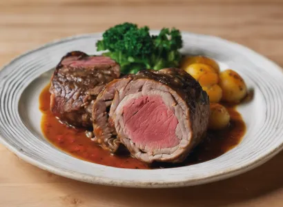 Rouleau de viande farci