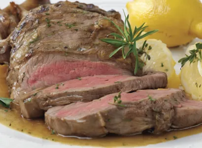 Agneau rôti au gingembre et citron