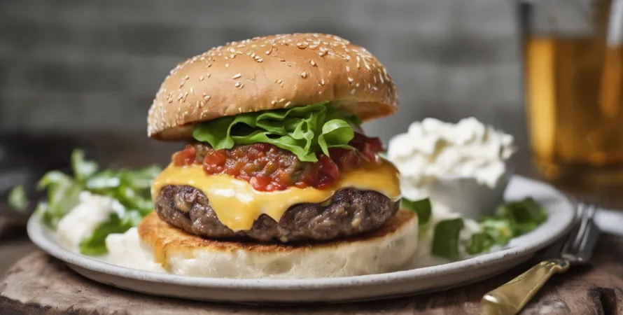 Burgers épicés au fromage mozzarella
