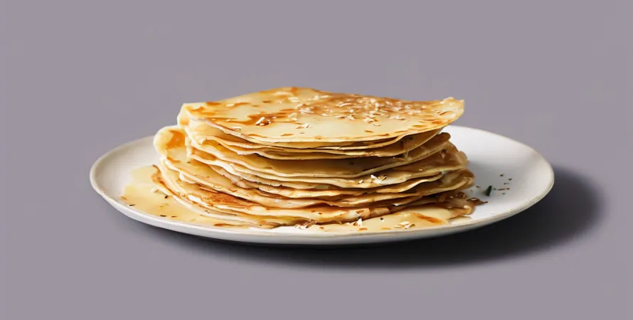 Porc émincé au sesame dans des crêpes