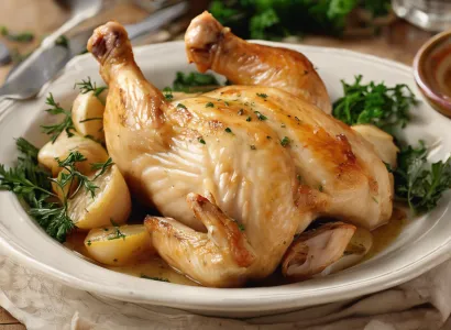 Poulet rôti au four sans huile