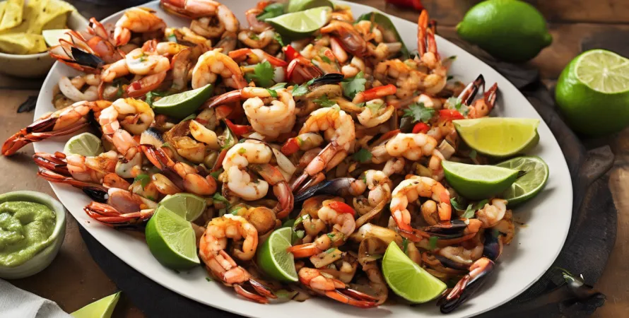 Fajitas de crevettes au jerk