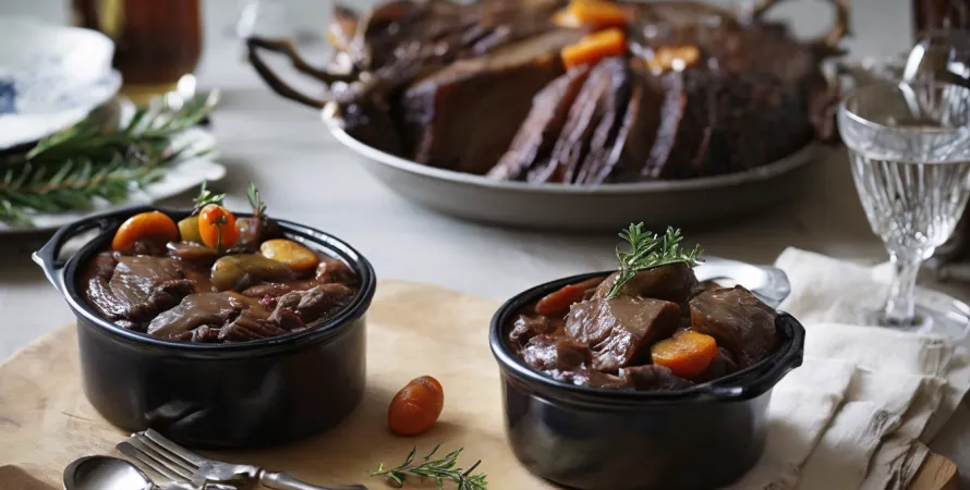 Daube d'elk au juniper