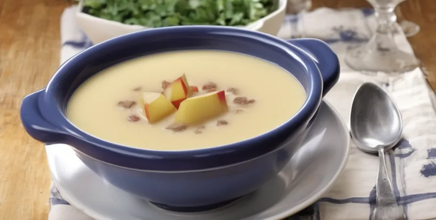 Potage au chou rouge et pommes de terre