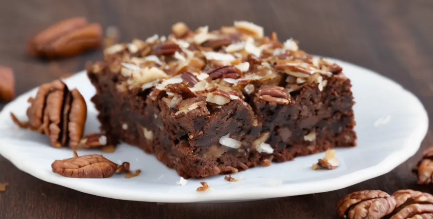 Brownie aux noix de pecan et coconut