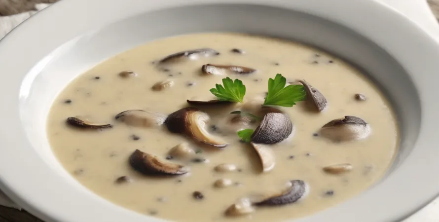 Potage crémeux de champignons
