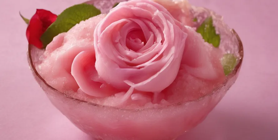 Glace rose exotique