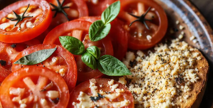 Tomates savoureuses au fromage