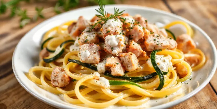 Pappardelle au thon et courgettes