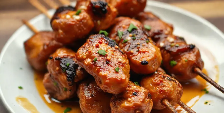 Brochettes de poulet épicées