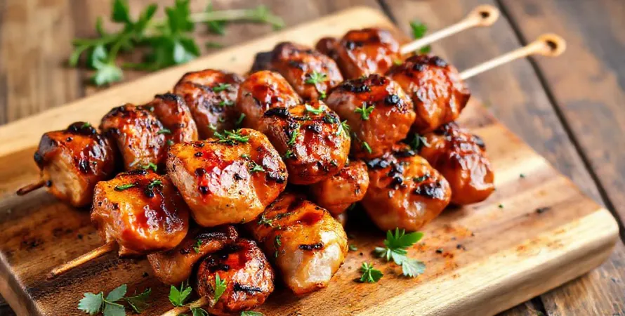 Brochettes de poulet au miel et chipotle