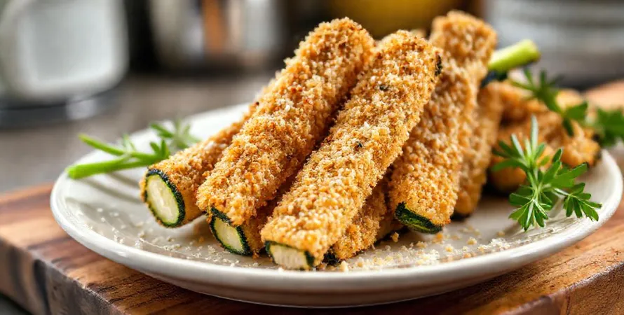 Bâtonnets de courgette au four