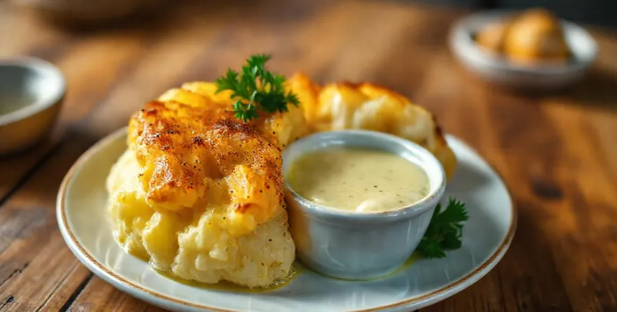 Pommes de terre écrasées au beurre d'ail
