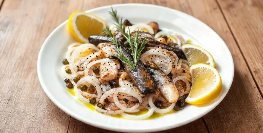 Salade d'anchois à la méditerranéenne