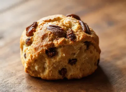 Scones au café et noix de pacane