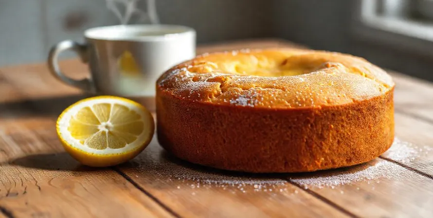 Gâteau au citron et au café pour le petit déjeuner
