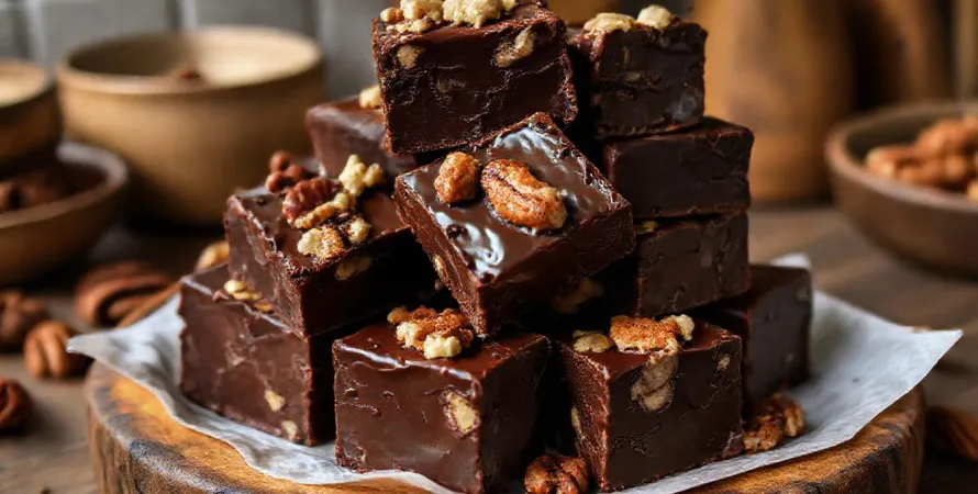 Fudge au rum et noix