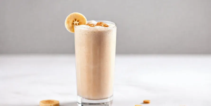 Milk-shake à la banane et au beurre de cacahuète