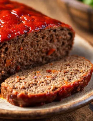 Pain de bœuf haché à la salsa et aux légumes