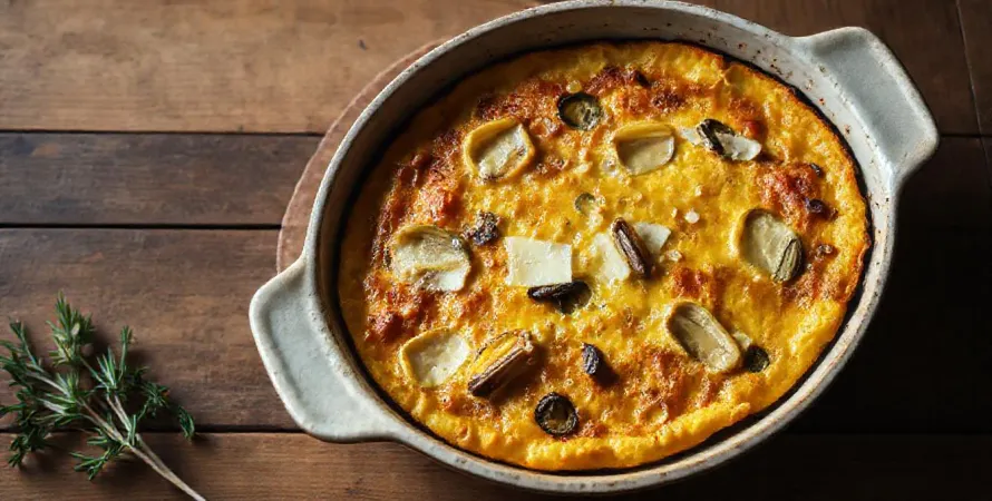 Frittata aux cœurs d'artichaut et deux fromages
