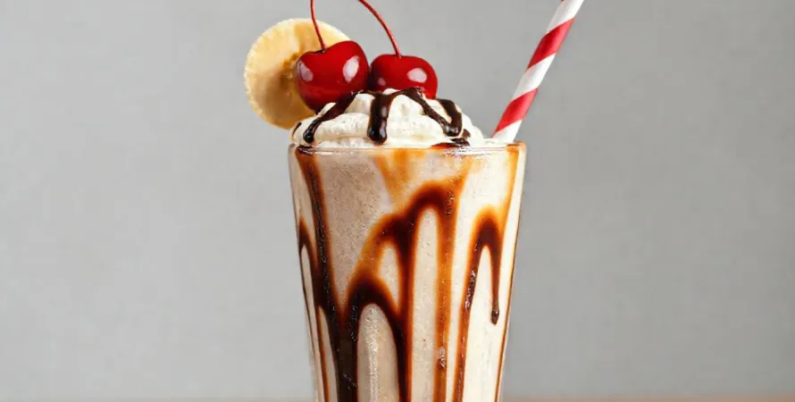 Milk-shake glacé façon banana split