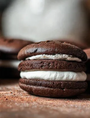 Whoopie pies au cacao et garniture à la guimauve