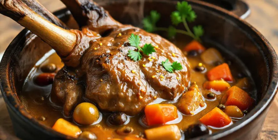 Osso buco de veau aux olives et câpres