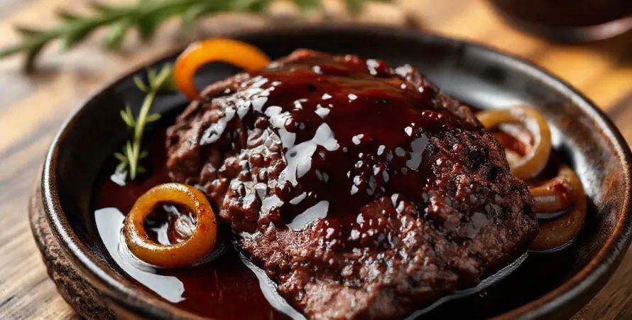 Paleron de bœuf braisé au vin rouge et gingembre