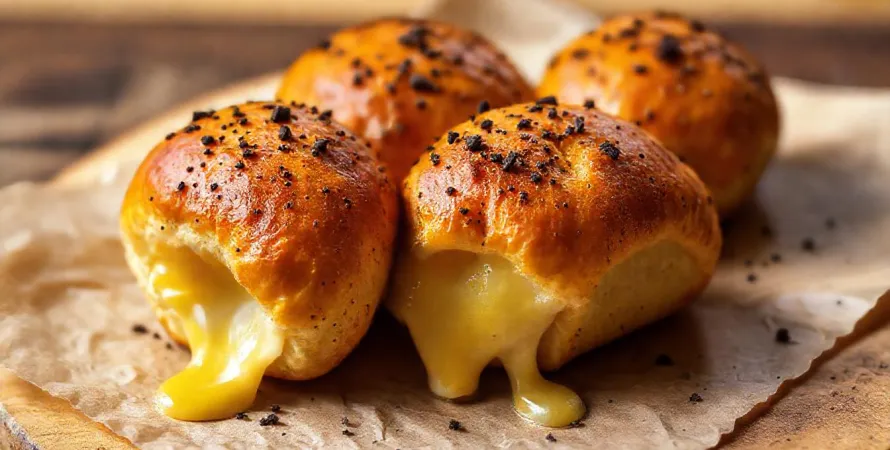 Roulés de pain de mie au Comté et poivre noir